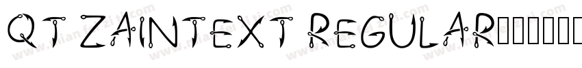 QT ZainText Regular字体转换